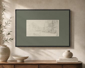 Winter Landscape Sketch | Wall Art Print | F0040