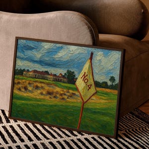Pinehurst Golf Course Art Print: Modern Golf Decor