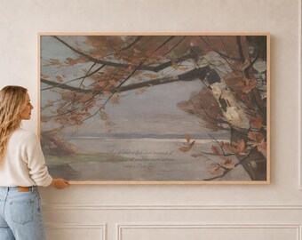 Autumn Branches above the Sea | The Peace of God | Scripture Wall Art | Y0057