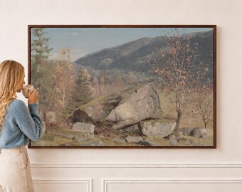 Rocky Autumn Hillside | Wall Art Print | Y0063