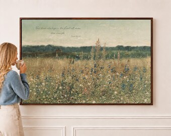 Soft Wildflower Meadow | Renew Their Strength | Scripture Wall Art | X0168
