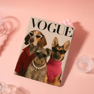 Vogue Dogs Personalized iPad Case/Protector,Customized Birthday Gift,For iPad 10.9 10.5 10.2 Air 5 6 7 Pro 2018 2021 2022 2024 Mini 4/5/6/7