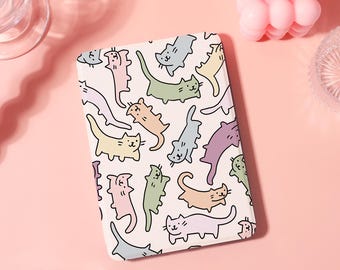 Playful Whimsical Cats New Kindle Case with Strap For Kindle 12th,Paperwhite 12th/2024 11th(6.8")10th(6"),Kindle Colorsoft,Kindle 8/10/11Gen