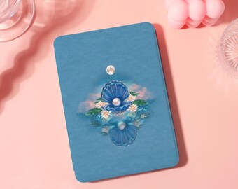 Custom Dreamy Pearls with Strap For Kindle 12th,Paperwhite 12th/2024 11th(6.8") 10th(6") 7,Kindle Colorsoft/11/10 Gen,Kobo Clara/Libra case