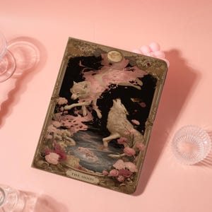 Tarot Pink Wolves Personalized iPad Case,Customized Birthday Gift,For iPad 10.9 10.5 10.2 iPadAir 6 7 iPadPro 2021 2022 2024 2025 Mini 5/6/7