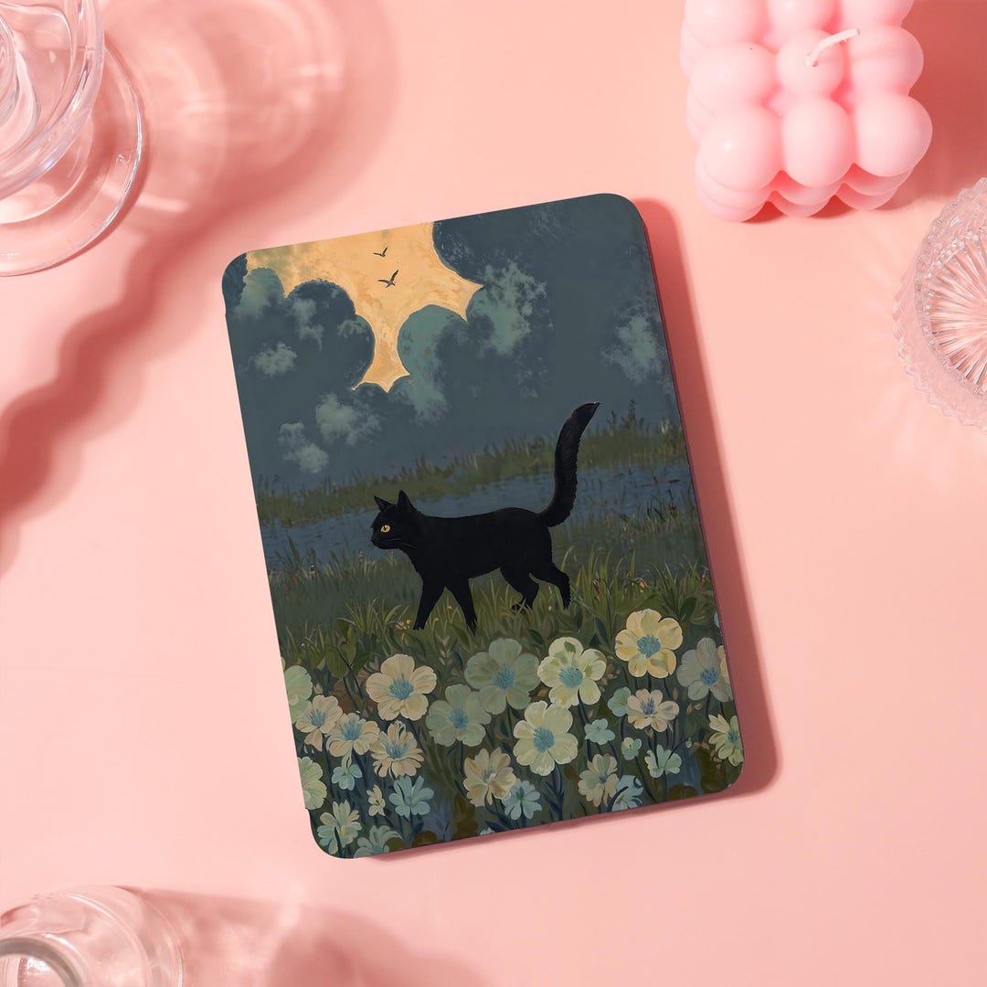 Custom Strolling Cat With Strap for Kindle 12th,paperwhite 12th/2024 ...