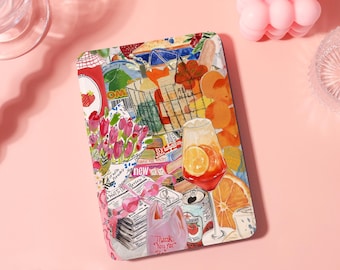 Custom Vibrant Collage w Strap For Kindle 12th,Paperwhite 12th/2024 11th(6.8")10th(6") 7th,Kindle Colorsoft/10/11 Gen,Kobo Clara/Libra case