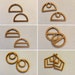 Wood Earring Blank Jewelry Findings Circle Half Circle Chevron 6 Styles 