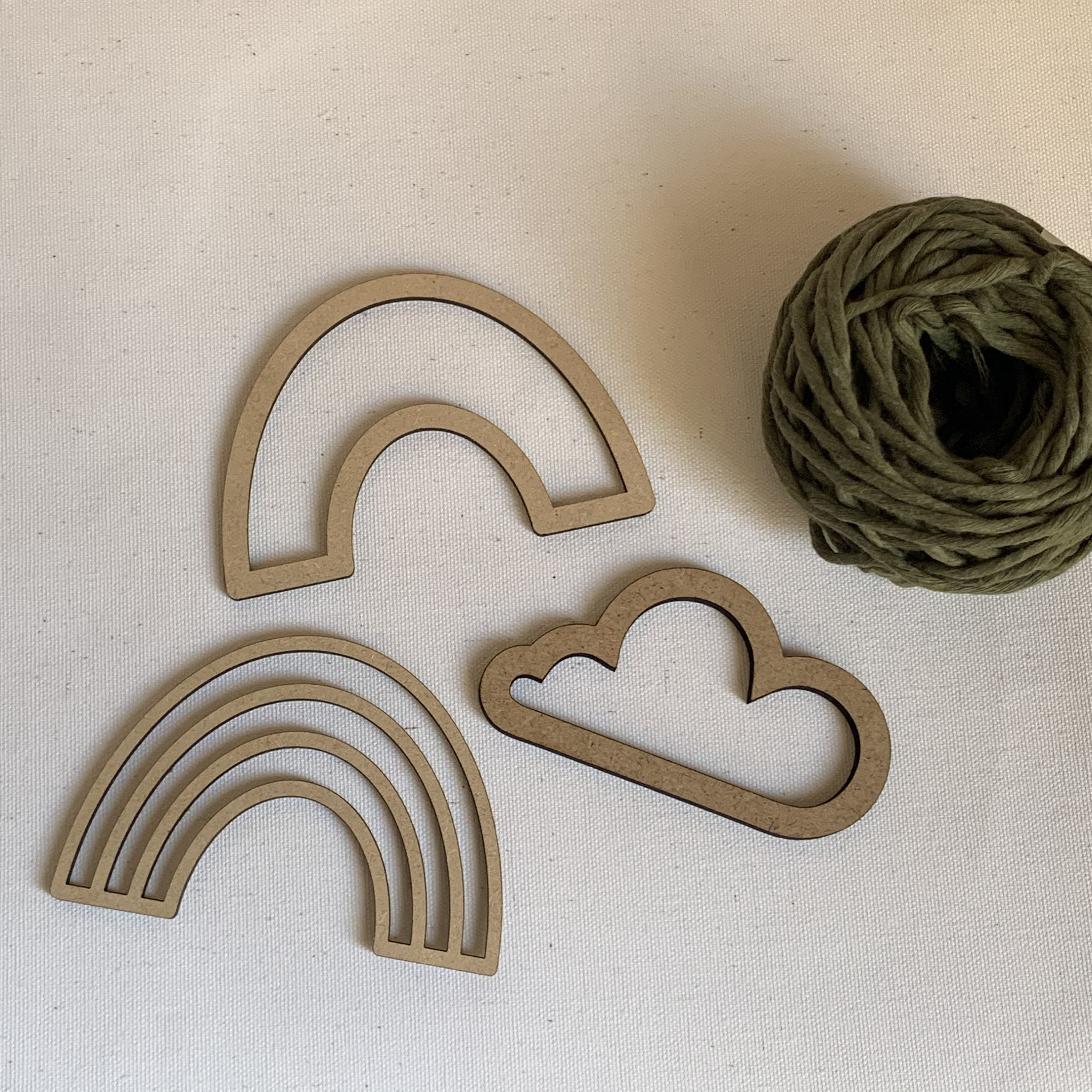 Unique Macrame Findings Frames 4 Styles Rainbow * Arch * Cloud * Moon