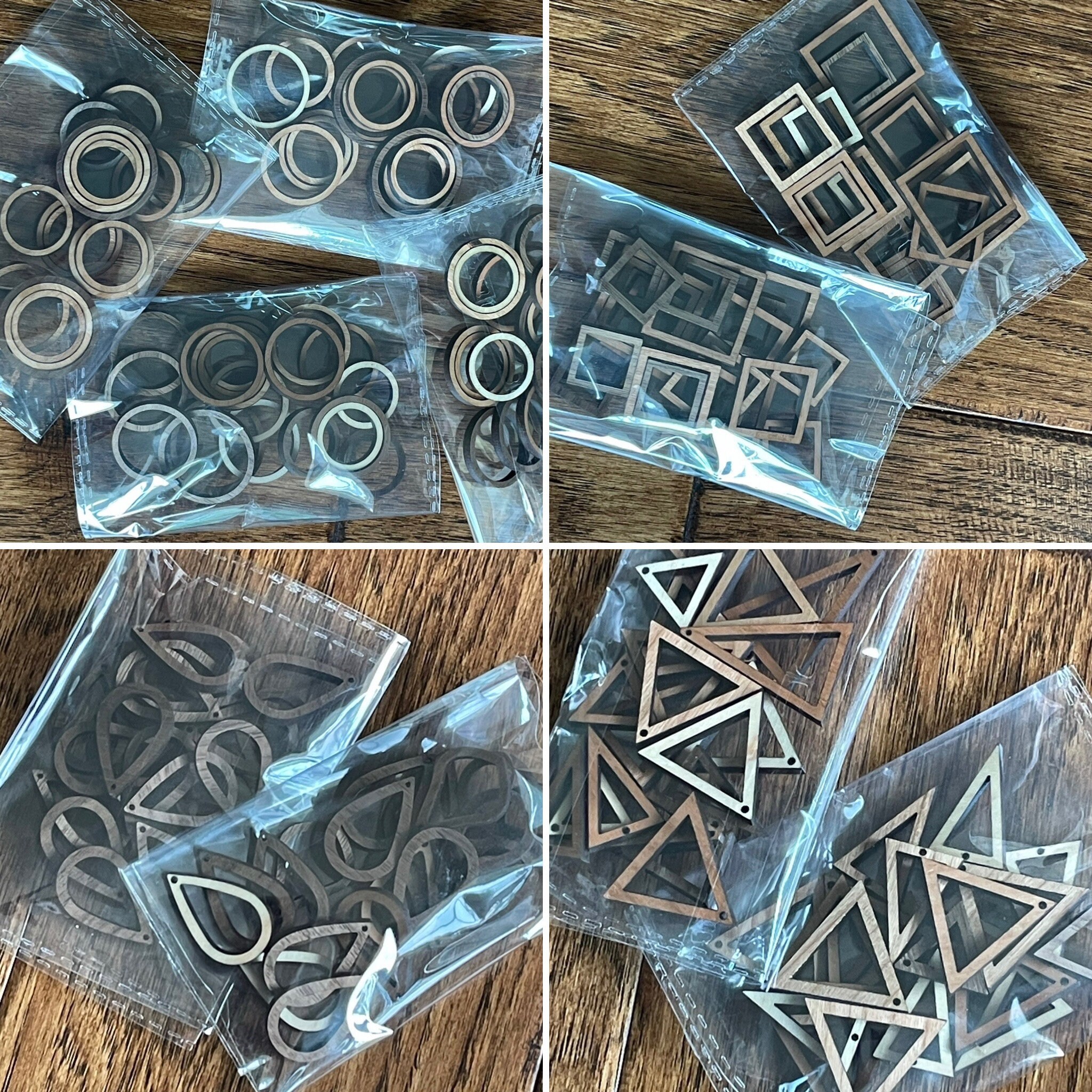 GRAB BAGS Unique Wood Jewelry Findings 10 sorted pairs mixed lot