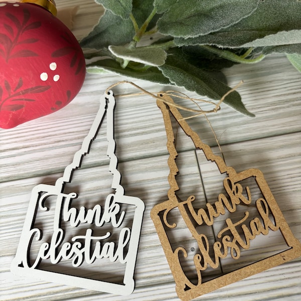 Think Celestial LDS Christian Primary Ward Youth Christmas Gift { SET of 1, 5 or 10, 50 or 100 Bulk } Ornament Christ Centered Christmas