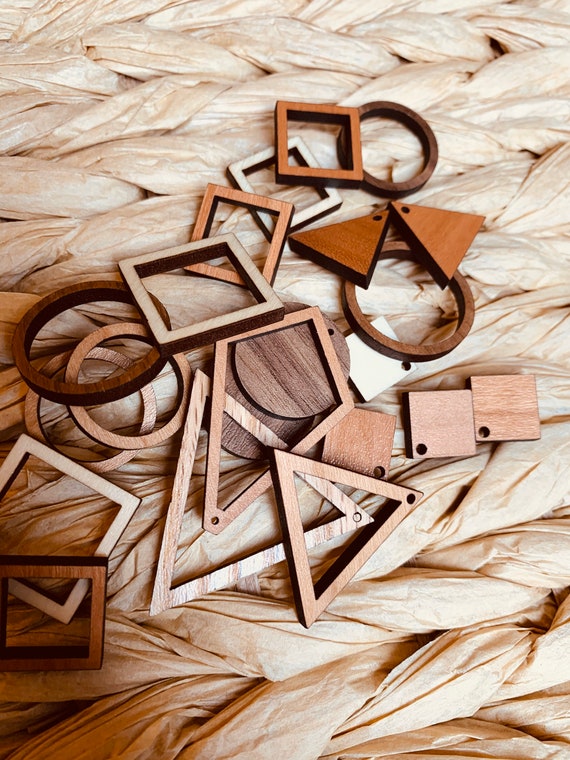 Laser cut wood cheap jewelry supplies