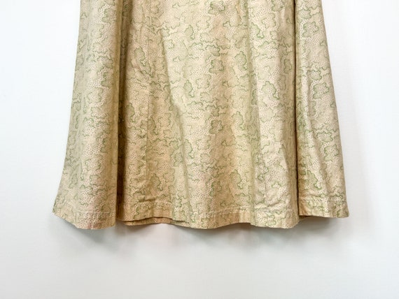 Vintage 70s Size S Cotton Moss Print Handmade Lon… - image 5