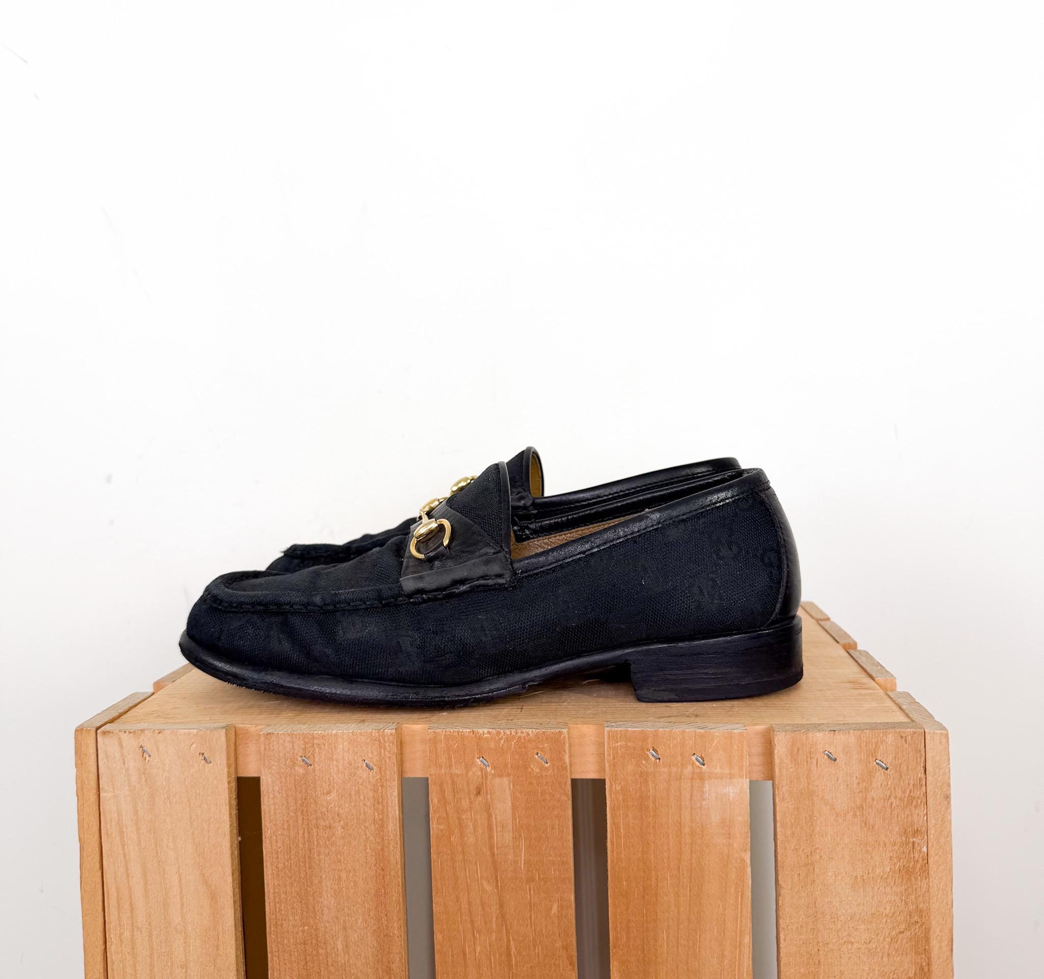 Gucci Black Suede Fringe Horsebit Loafers Men US 10.5 Leather Gucci Horsebit Collapsible Heels Bees Fringe Loafers Black  main image 3