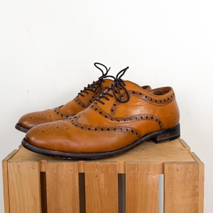 Bass Middlebury Leather Oxford Shoes Men\'s 10.5 Cream Tan Lace Up Dress Casual Bass Oxford Shoes | eBay main image 4