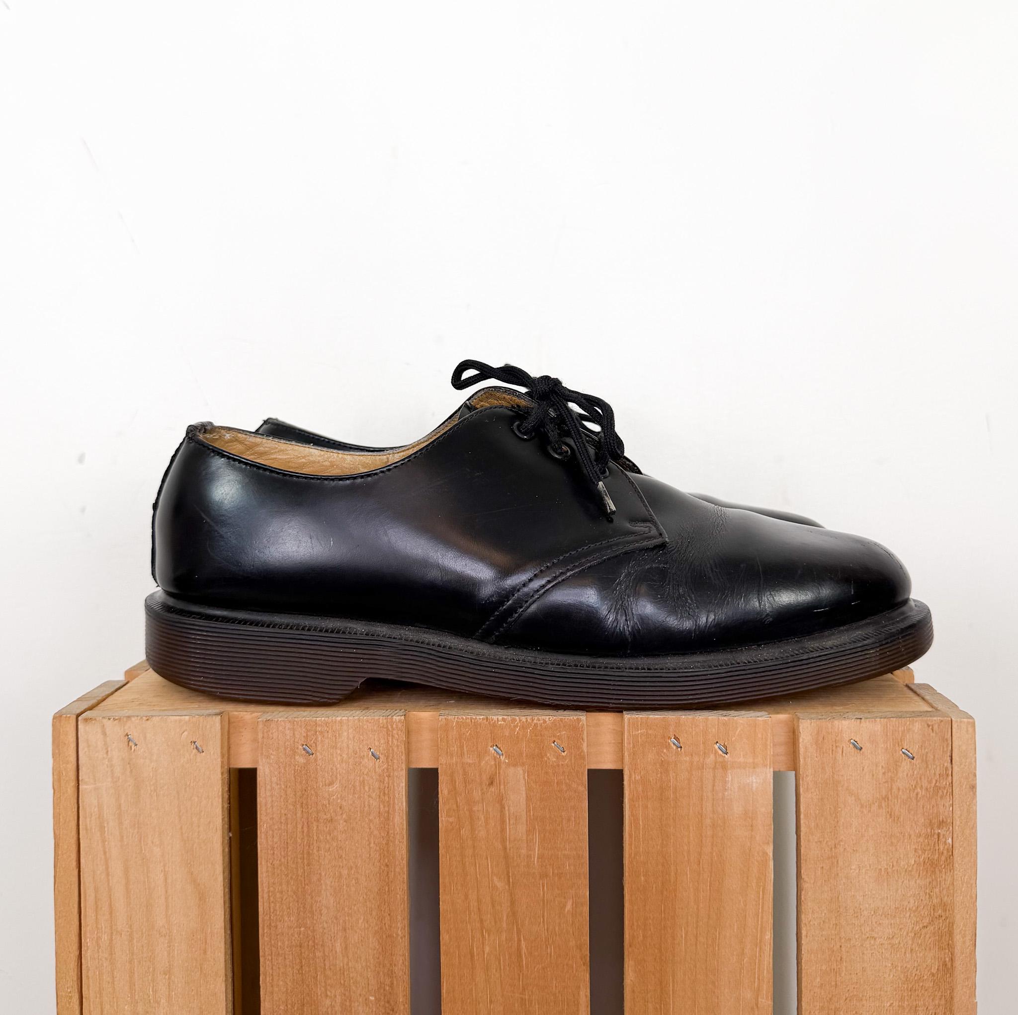 Vintage Dr. Martens 9A51 Oxford Mens 11 Black Leather Square Toe Chunky Lug Goth Dr Martens Goth - Etsy main image 2