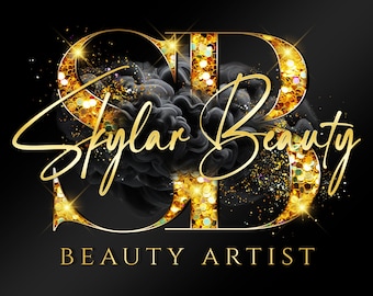 Modern Gold bling Logo, Smoke logo, Beauty Logo, Couture logo, Cosmetics logo, Nail logo, Lash logo, brows Logo, Salon logo, Boutique logo,