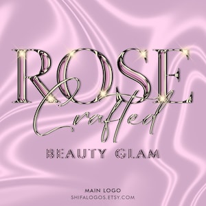 Pink Logo, Beauty Logo, Glitter Logo, Sparkle Logo, Makeup Logo, Hair Logo, Luxury Logo, Nails Logo, Boutique Logo, Lash Logo, Chrome Logo,