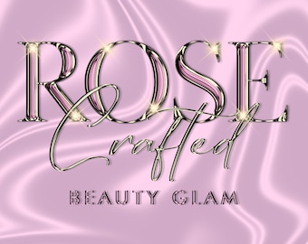 Digital Modern PINK GOLD logo design, beauty logo, hairstylist logo, Salon Logo, Artistry logo, lashes logo, Aesthetics Logo, Branding