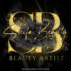 Modern Gold Glitter Logo, Smoke logo, Beauty Logo, Realtor logo, fashion logo, Nails logo, Lashes logo, hairs logo, Salon logo, makeup logo,