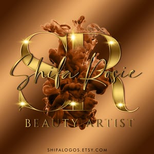 Rose Gold Watercolor Logo: Beauty, Lashes, Boutique (Digital Download)