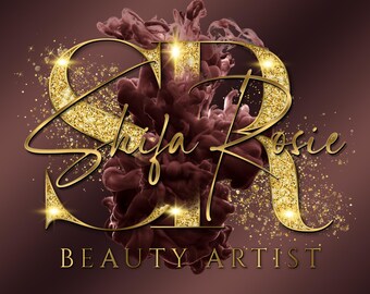 Watercolor Beauty Logo: Rose Brown Smoke Design (PNG, JPG, PDF)