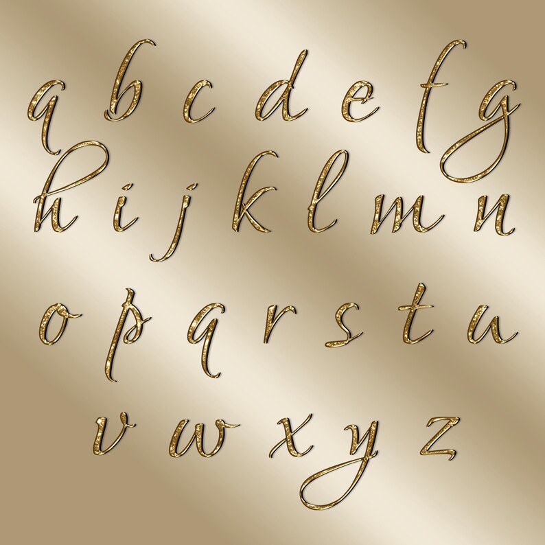 Lowercase Cursive Letters Gold R Digital Shiny Gold Glitter Cursive Alphabets PNG, Metallic Script ...