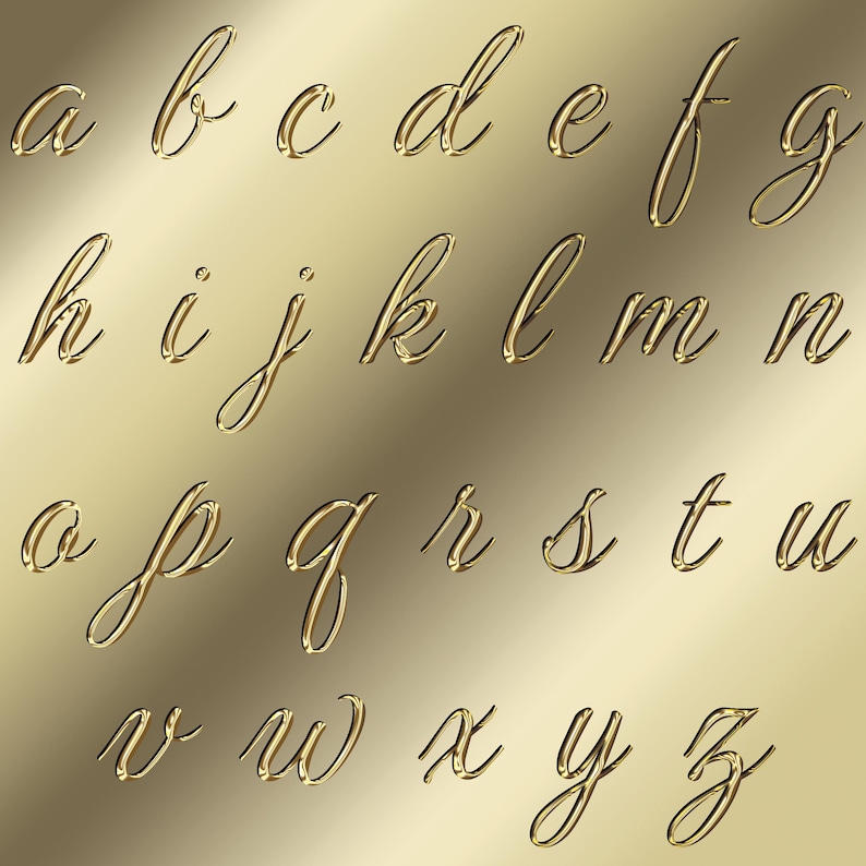 Lowercase Cursive Letters Gold R Shiny Gold Cursive Alphabets PNG, Shiny Script Metallic Letters Numbers ...