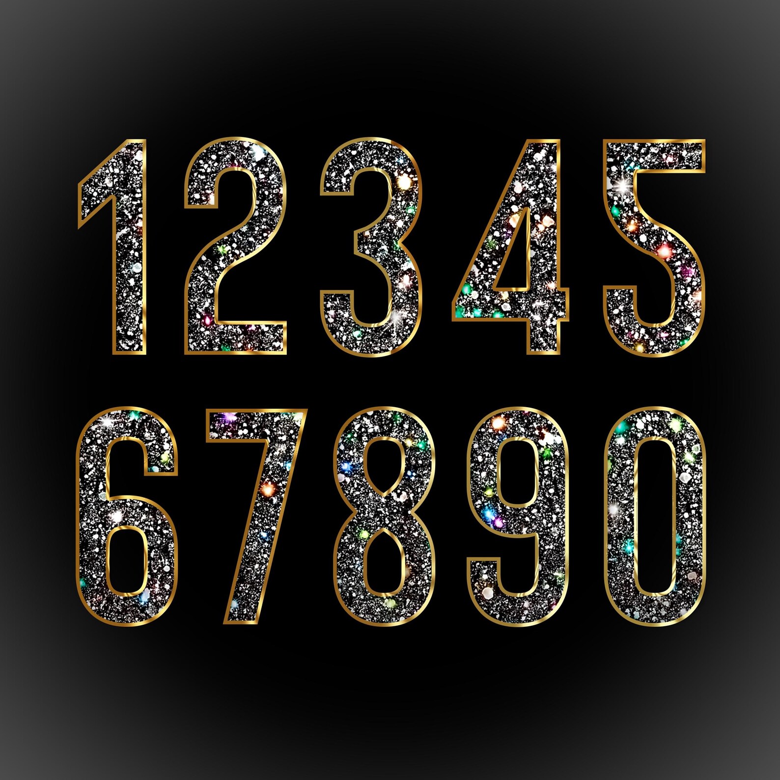 Glittery Diamond Sparkles Alphabets PNG, Gold Transparent Fonts Letters ...