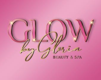 Diseño de logotipo digital de lujo en oro rosa, logotipo de belleza, logotipo de maquillaje, logotipo de pestañas, logotipo de salón, logotipo de peluquería, logotipo de boutique, logotipo de depilación, marca,