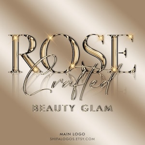Gold logo, Beauty Logo, Makeup Logo, Hairs Logo, Luxury Logo, Nail Logo, Boutique Logo, Lash Logo, salon logo, brow logo, Modern beige logo,