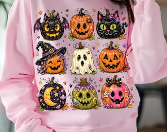 Pumpkin character png, halloween sublimation, cute spooky graphic, fall holiday art, autumn clipart design, halloween pumpkin patch png