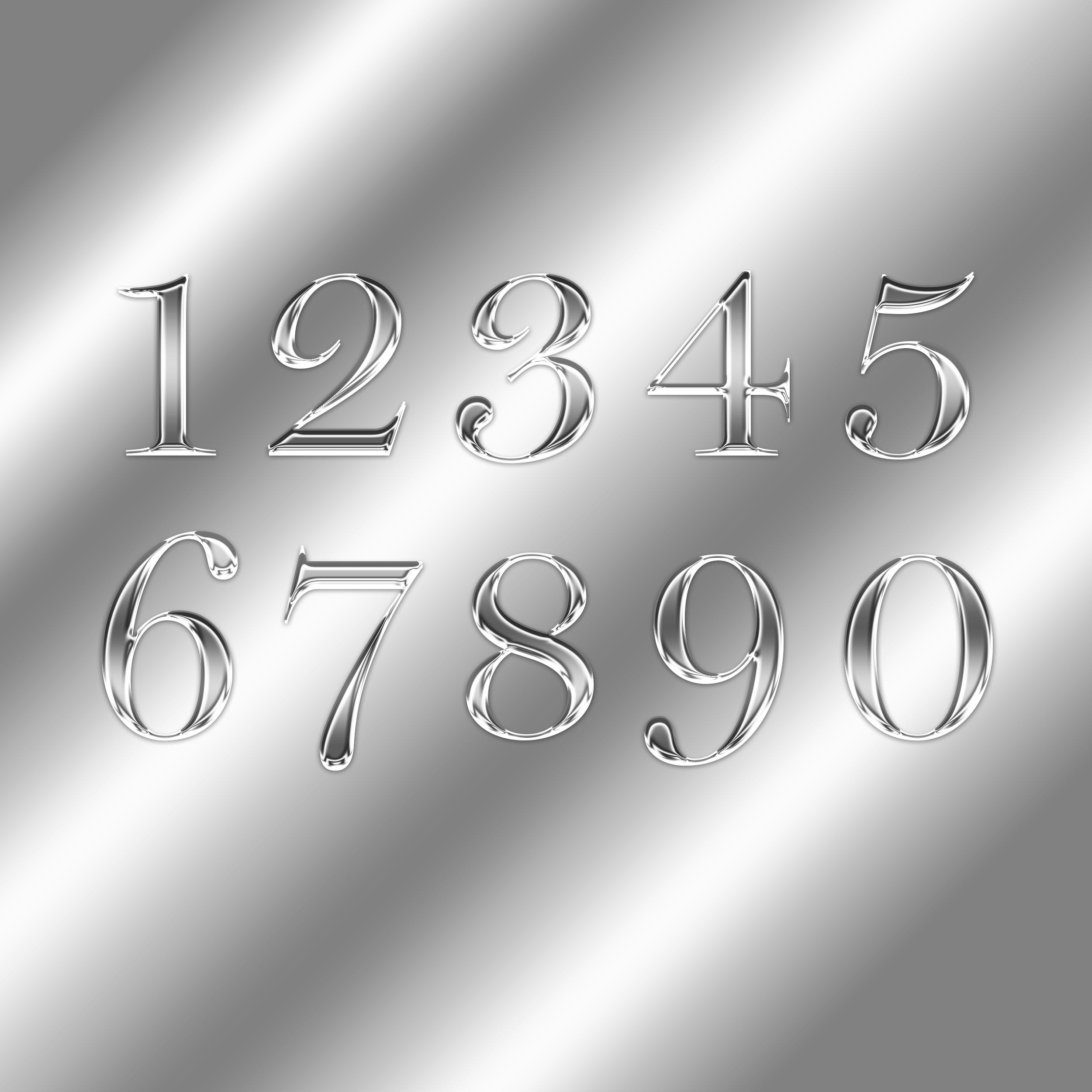 Luxury Silver Chrome Alphabets Clipart, Metallic Silver Letters PNG ...