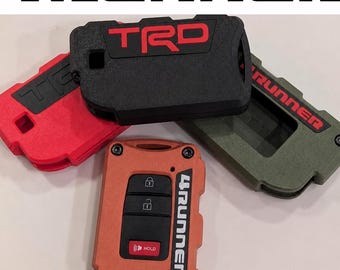 6th Gen Toyota 4Runner Key Fob Case, 3D Printed TRD / SR5 / Limited & 4Runner Logo - Pushbutton start Fob (see images for compatibility!)