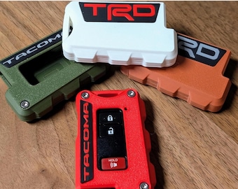 Estuche para llavero de Toyota Tacoma de 3.ª generación, con logotipo impreso en 3D de TRD/SR5/Limited y Tacoma (2016-2023) y botón de arranque