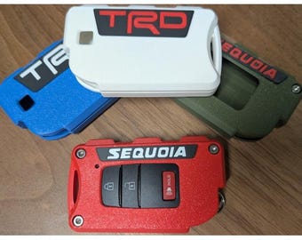 3rd Gen Toyota SEQUIOA Key Fob Case, 3D Printed with TRD Logo - 2023+ Pushbutton start Fob
