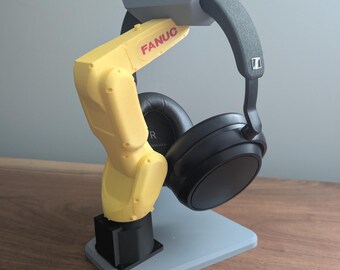 Over-Ear Headphone Stand – Industrial Robot Arm Desk Hook / Display