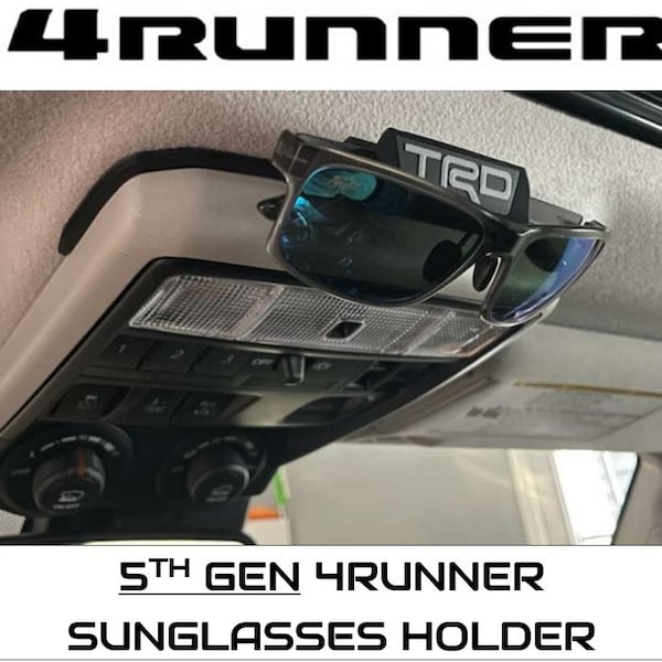 5th Gen 4Runner Sunglasses Holder / Hook - Snap-in installation! TRD / SR5 / Limited Decal - 3D printed ABS