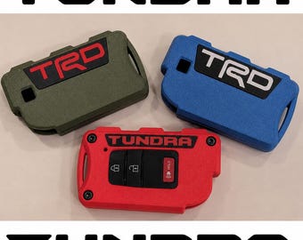 3rd Gen Toyota TUNDRA Key Fob Case, 3D Printed TRD / SR5 / Limited & Tundra Logo - 2022+ Pushbutton start Fob