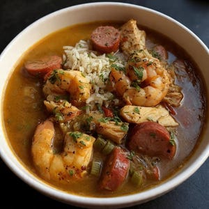 Recept på Instant Pot Gumbo – Kyckling och räkor i Louisiana (utskrivbar PDF)