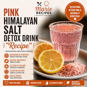 Pink Himalayan Salt Detox Drink Recipe – Morning Hydration Guide (Digital PDF) image 2