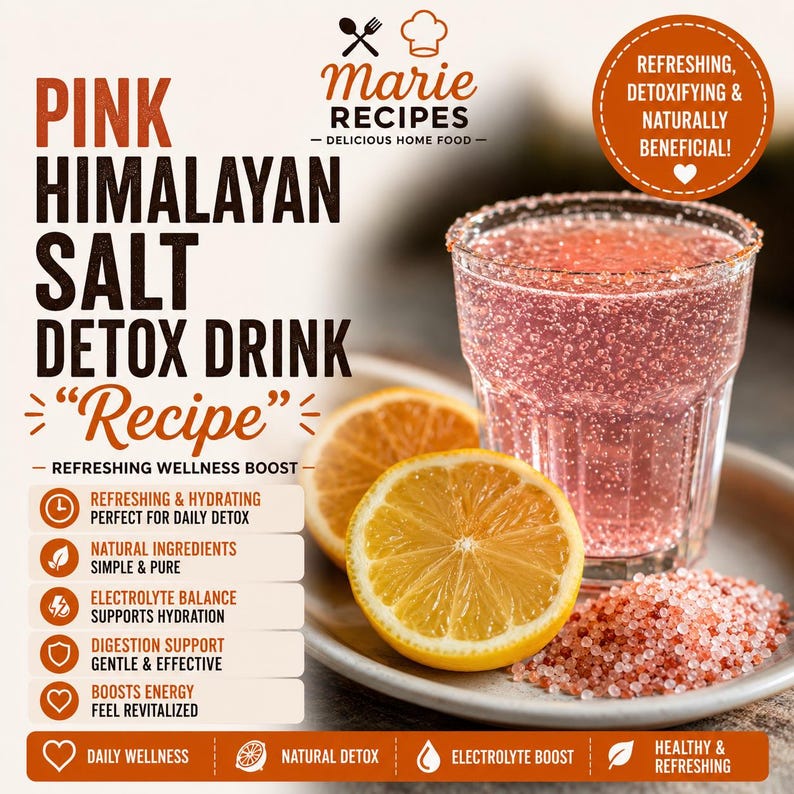 Pink Himalayan Salt Detox Drink Recipe – Morning Hydration Guide (Digital PDF) image 2