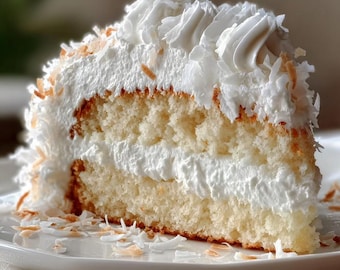 Receta de pastel de coco nube en PDF: Guía para hornear un postre suave, esponjoso y cremoso (Descarga digital)