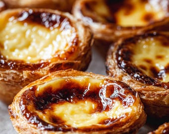 Ricetta del Pastel de Nata in PDF – Autentica crostata portoghese alla crema, dolce croccante, guida facile per la preparazione casalinga.
