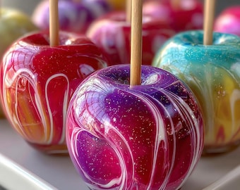 Receta de manzanas acarameladas con Kool-Aid: Un dulce casero fácil y con remolinos (PDF digital)