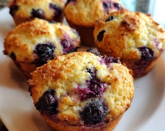 Keto Blueberry Muffins Recipe PDF: Low Carb, Sugar-Free Baking (Digital Download)