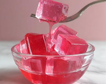 Pink Jello Gelatin Recipe PDF – Weight Loss Dessert, Healthy Low Calorie Treat, Easy 3 Ingredient Snack, Bariatric Friendly
