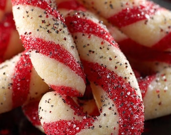 Zuckerstange Keks Rezept PDF | Weihnachtsfeiertags-Backen | Festliche Feiertagskekse | Sofortiger digitaler Download