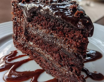 Feuchtes Schokoladenkuchenrezept (Digital PDF) - Dessert im Bakery Style