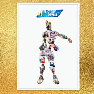 VICTORY ROYALE / Unique gift to personalize with your photos and text / Dancing Emote 22 photos  / Digital item
